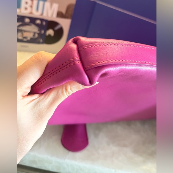 Alexander McQueen Skull Padlock Fold Over Clutch Fucshia - Picture 9 of 16